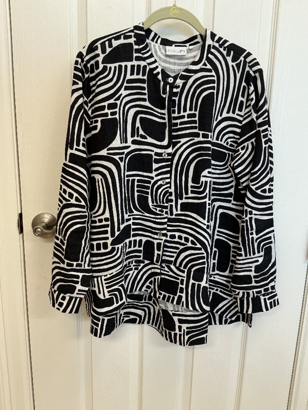 Hi low linen relax fit blouse